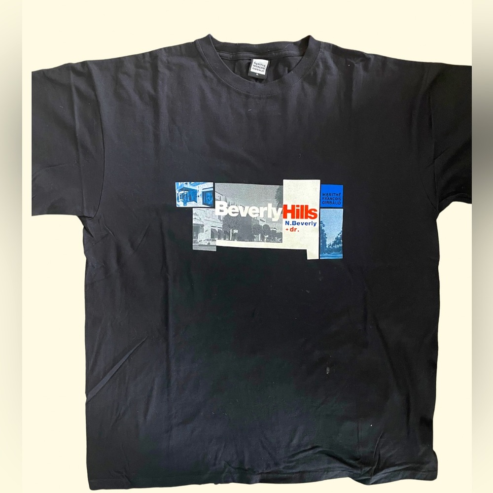 Men’s Oversized XL Graphic Tee Designer Marithe Francois Girbaud  Beverly Hills